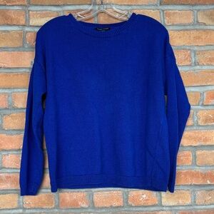 Eileen Fisher Royal Blue Crew Neck Sweater